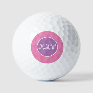 Balles De Golf Joli Monogramme Rose Golf Ball