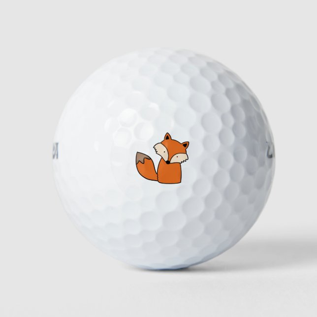 Balles De Golf Joli renard rouge (Devant)