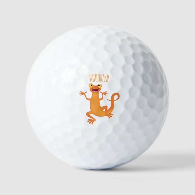 Balles De Golf Joli triton orangé joyeux (Recto)