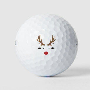 Balles De Golf Jolie Reindeer Noël Golf Design cadeau