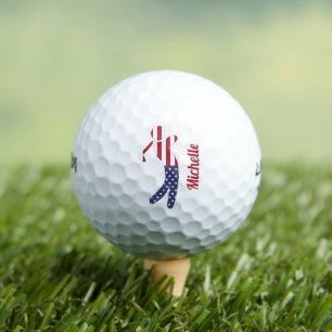 Balles De Golf Joueur de golf à drapeau américain personnalisé