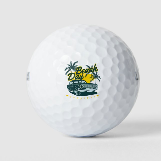 Balles De Golf Jour de la plage (Devant)