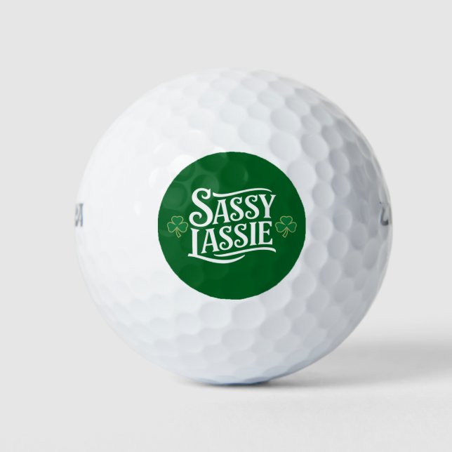 Balles De Golf Jour de la Saint Patrick Sassy Lassie Funny Irish  (Devant)