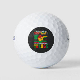 Balles De Golf Jour de l'Émancipation du 11 juin Liberté noire-am