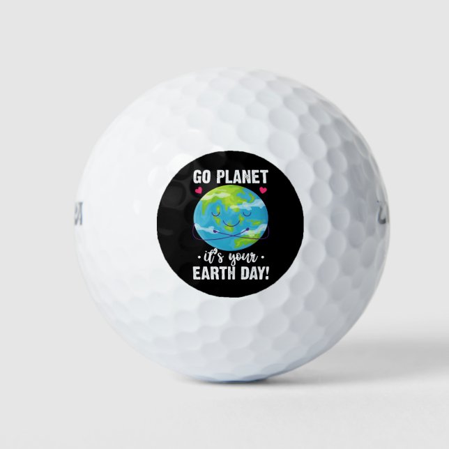 Balles De Golf Jour des terres mignon Go Planet C'est ton Jour de (Devant)