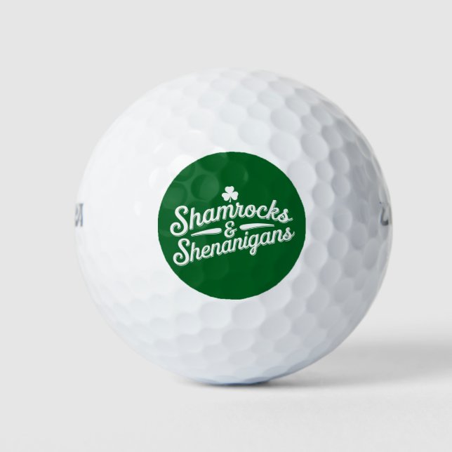 Balles De Golf Joyeuse Saint-Patrick Chance Trèfle&Shenanigans (Devant)