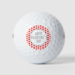 Balles De Golf Joyeuse typographie du Red Hearts de la fête des V
