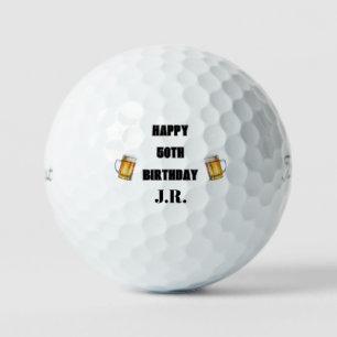 Balles De Golf Joyeux 50e anniversaire Beer Toast Titleist Pro V1