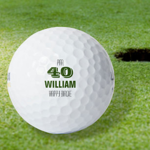 Balles De Golf Joyeux anniversaire Birdie golfeur personnalisé
