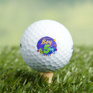 Balles De Golf Joyeux anniversaire garçon 5e anniversaire Dinosau
