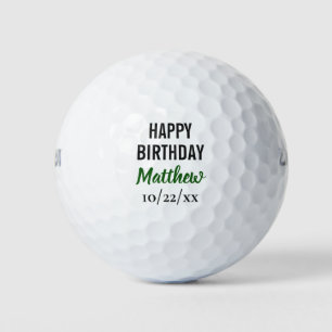 Balles De Golf Joyeux Anniversaire Golfer Typographie moderne