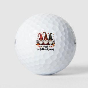 Balles De Golf Joyeux Hallothanksmas Halloween Noël Gnomes