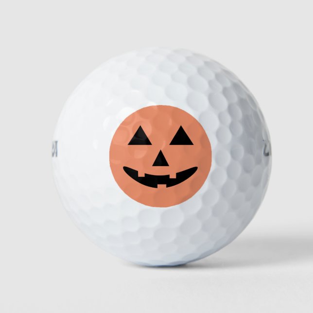 Balles De Golf Joyeux Halloween Jack O'Lantern Citrouille (Devant)