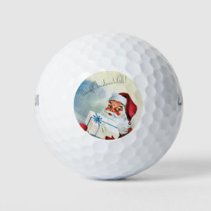 Balles De Golf Joyeux Noël à tous (Père Noël rétro)