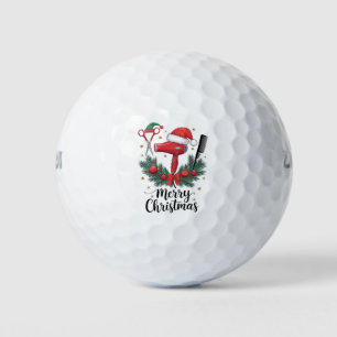 Balles De Golf Joyeux Noël coiffeur coiffeur Xmas coiffure
