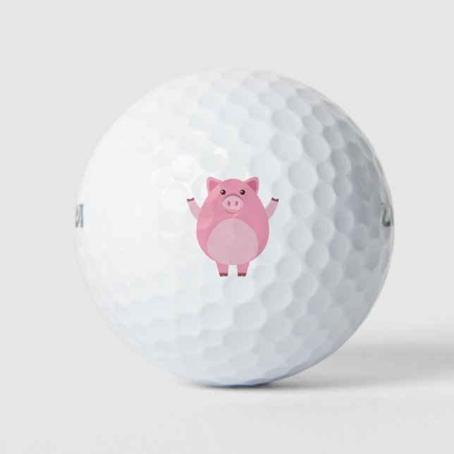 Balles De Golf Joyeux porc (Devant)
