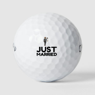 BALLES DE GOLF JUSTE MARIÉE MARIAGE BRIDE
