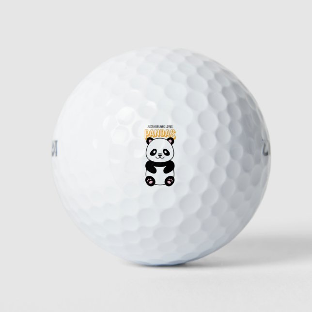 Balles De Golf Juste Une Fille Qui Aime Les Pandas (Devant)