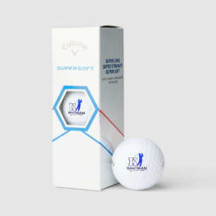 Balles De Golf K initiale personnalisée - Golfeur marque - Bleu