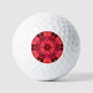 Balles De Golf Kaleidoscope Écarlate Embrassé par la Pluie 