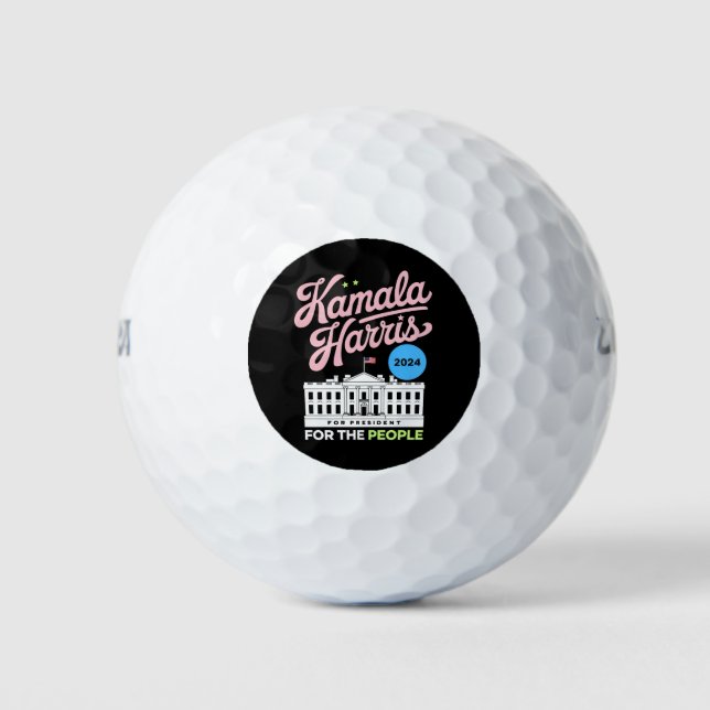 Balles De Golf Kamala Harris 2024 Social-démocrate Vote Blue (Devant)