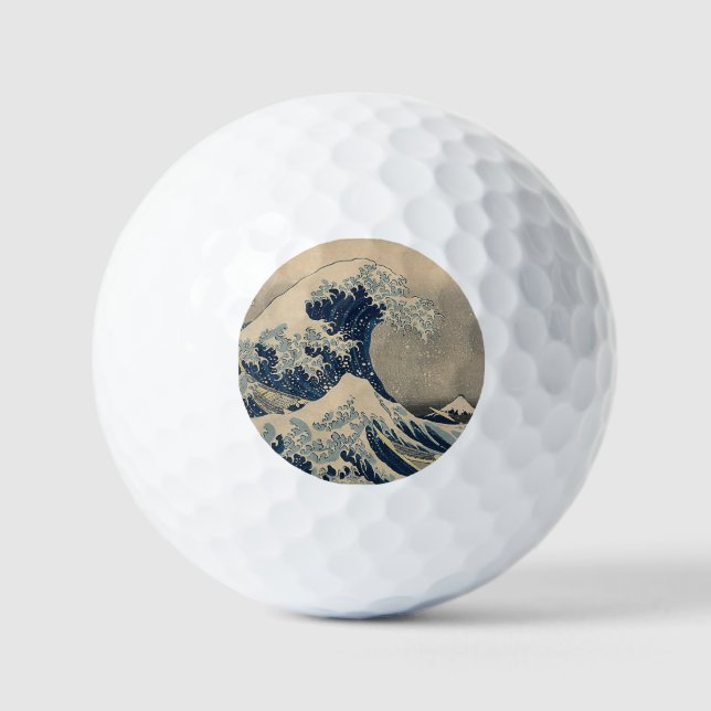 Balles De Golf Katsushika Hokusai. La Grande Vague au large de Ka (Recto)