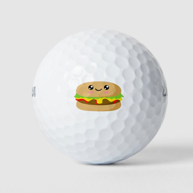Balles De Golf Kawaii Burger (Devant)