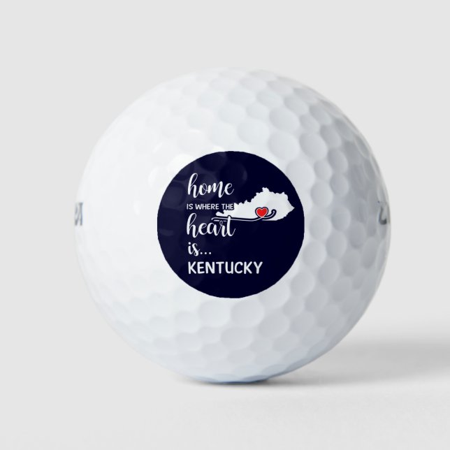 Balles De Golf Kentucky Home est le coeur (Devant)