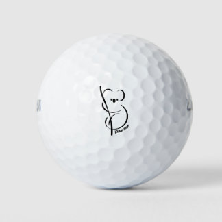 Balles De Golf Koala Tee | Conception d'encre minimale de qualité