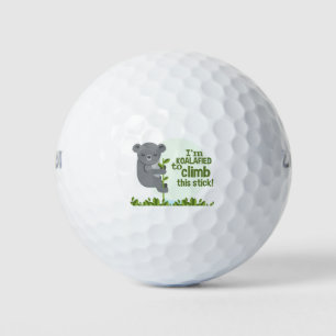 Balles De Golf Koalafied pour escalader ce bâton, Funny Cool Koal