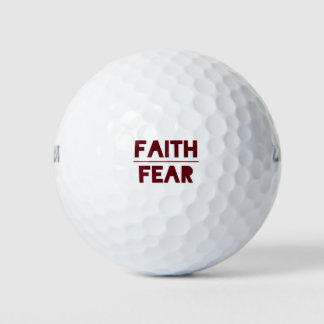 Balles De Golf La foi au-dessus de la peur marron audacieux
