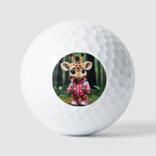 Balles De Golf "La girafe explore la nature"