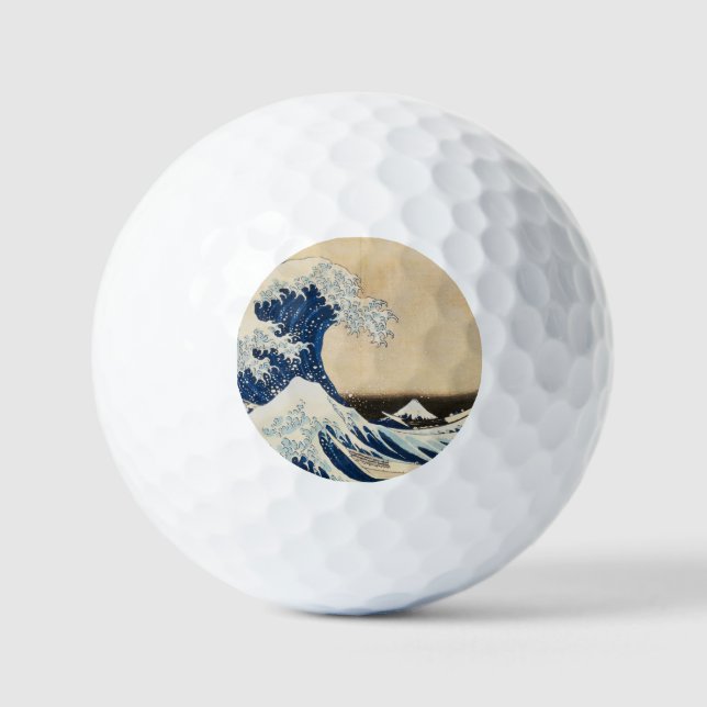 Balles De Golf La Grande Vague au large de Kanagawa par Hokusai (Recto)