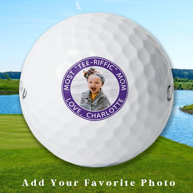 Balles De Golf La plupart Tee-Riffic MOM Personnalisé Photo Golfe (Créateur téléchargé)