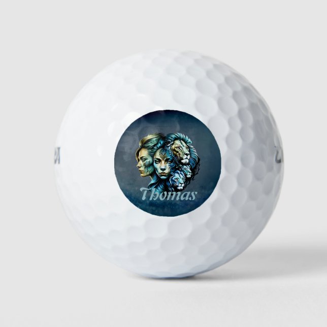 Balles De Golf La présence puissante des lions (Devant)