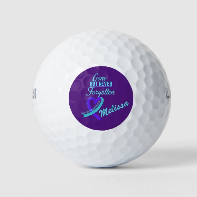 Balles De Golf La sensibilisation personnalisée au suicide est pa (Devant)