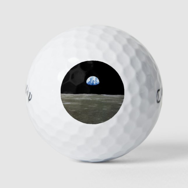 Balles De Golf La Terre de Lune dans l'espace noir (Devant)
