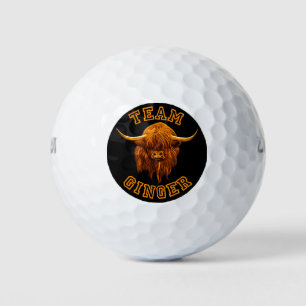 Balles De Golf La vache écossaise Highland célèbre le gingembre d
