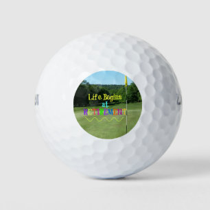 Balles De Golf La vie commence à la retraite - Jouer au golf