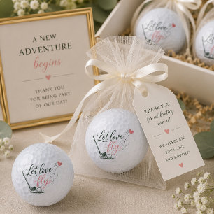 Balles De Golf Laissez l'amour voler, Cadeau de mariage, Mariage
