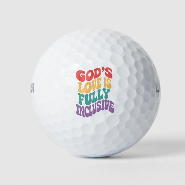 Balles De Golf L'Amour de Dieu est entièrement inclusif Christian (Devant)