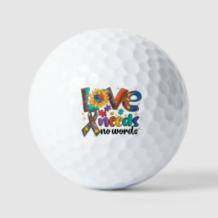 Balles De Golf L'Amour N'A Pas Besoin De Mots Autisme