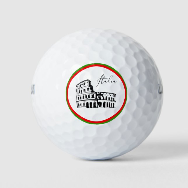 Balles De Golf *~* Langue Italienne Italie Colisée (Devant)