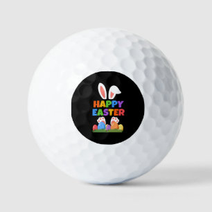 Balles De Golf Lapin de Pâques heureux 