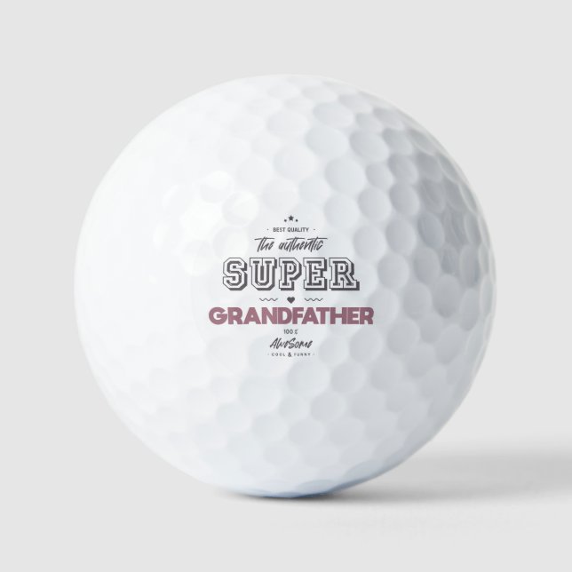 Balles De Golf l'authentique super-grand-père (Recto)