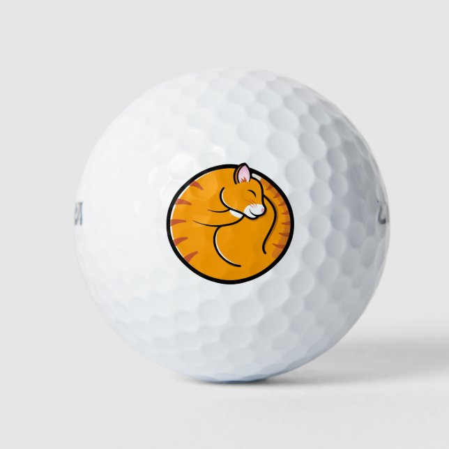 Balles De Golf Lazy Cat Days Golf Balls (Devant)