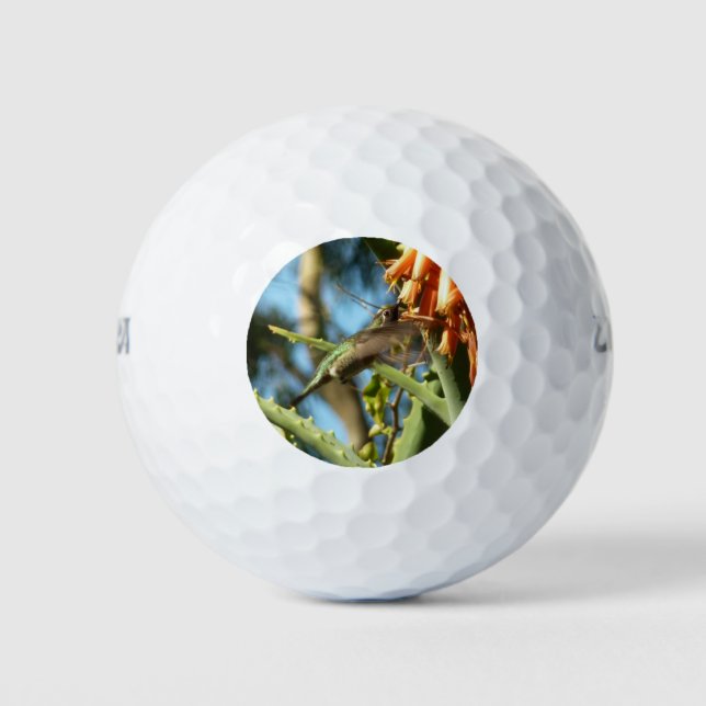 Balles De Golf Le colibri de Chine noire en vol (Devant)