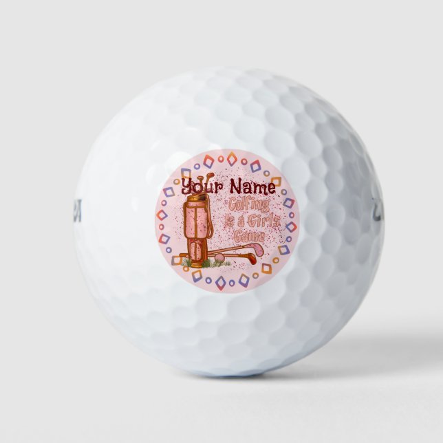 Balles De Golf Le golf est un jeu pour filles (Devant)