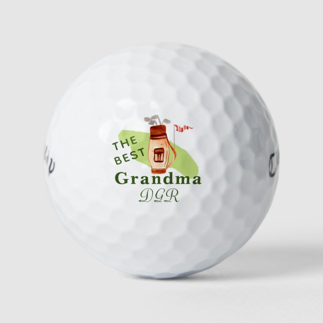 Balles De Golf Le meilleur monogramme GRANDMA (Devant)