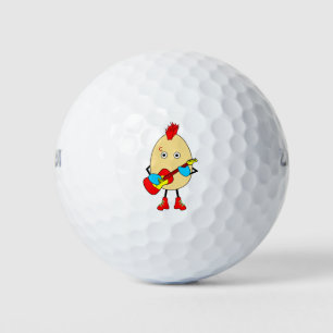 Balles De Golf Le musicien de rock Egghead